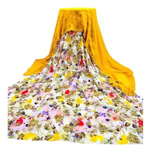 Yellow and Orange Wiil Dirac and Scarf Set