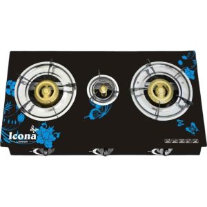 Icona London's Three Burner Glass Gas Stove