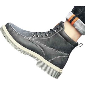 VELLOW Men's Shoes Leather Boots