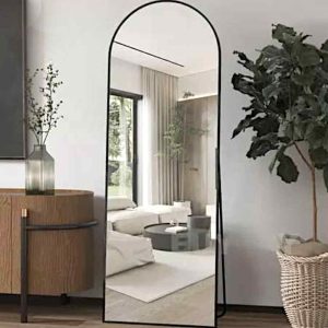 Full length mirror with stand