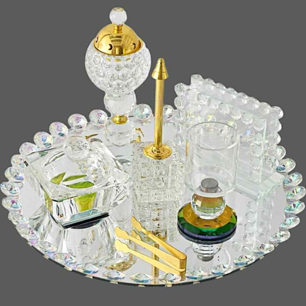 Luxury Crystal Arabic Incense Burner Set