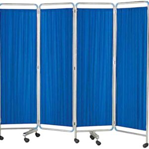 Mobile Divider Hospital Medical Folding Screens 4 Fold