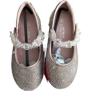 Girls Ballet Falt Shoes Round Toe Comfort Flat Shiny Shoes