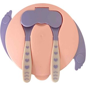 Baby-Silicone Feeding Bowl with Spoon and Fork