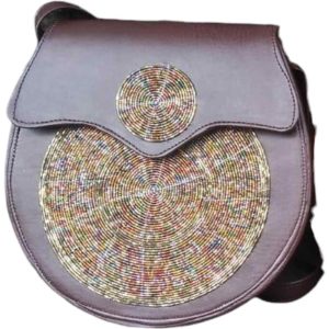 Sling Bags. Made of leather & Beads