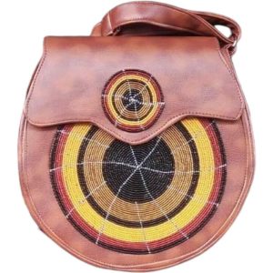 Sling Bags. Made of leather & Beads